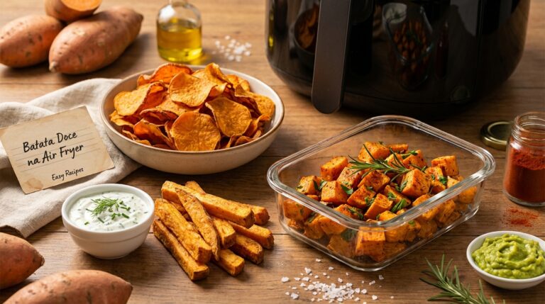 Batata Doce na Air Fryer: Lanches e Acompanhamentos Saudáveis