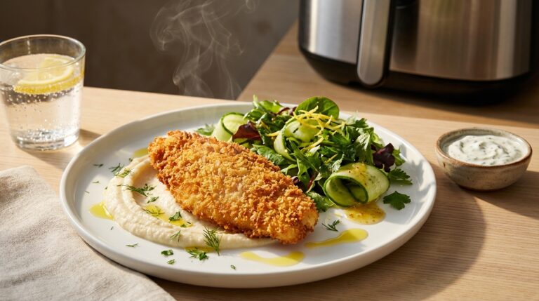 Jantar Light: Peixe Crocante na Air Fryer Low Carb 2026