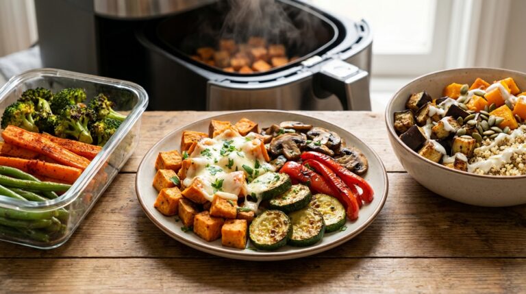 Almoço com Legumes Assados na Air Fryer: 3 Receitas Fáceis